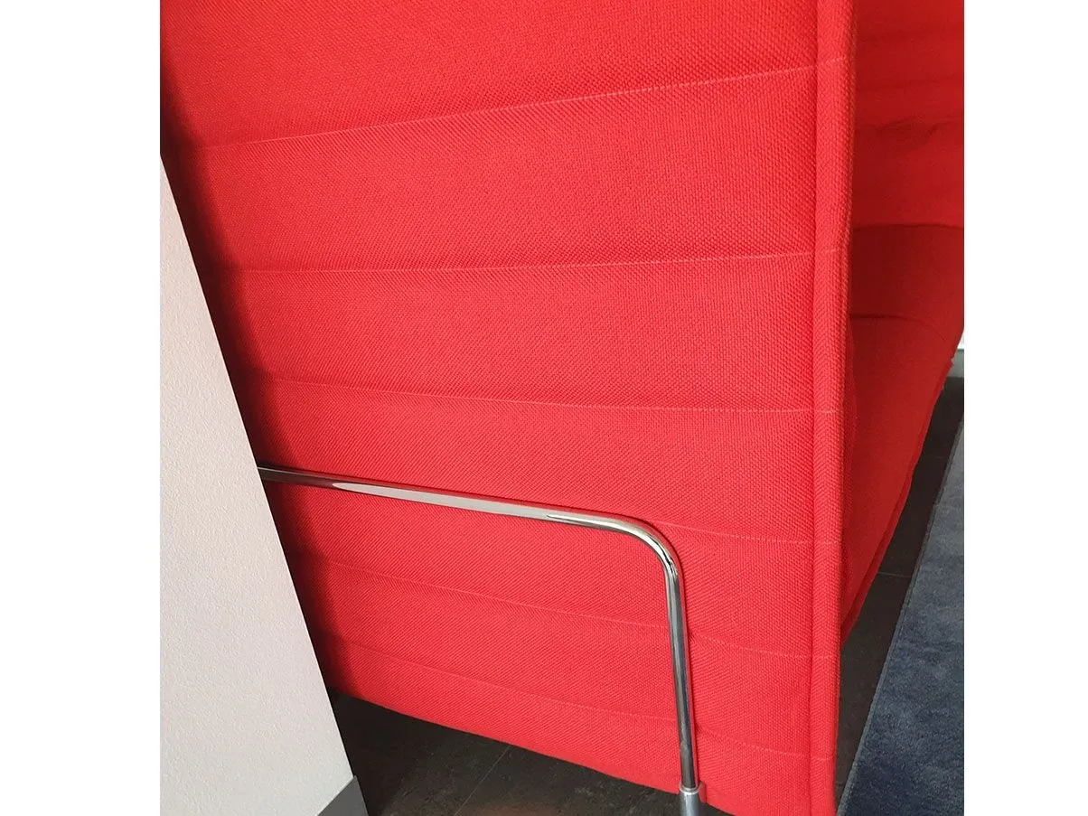 Alcove Highback Sofa 3 seater sofa in fabric (red) 