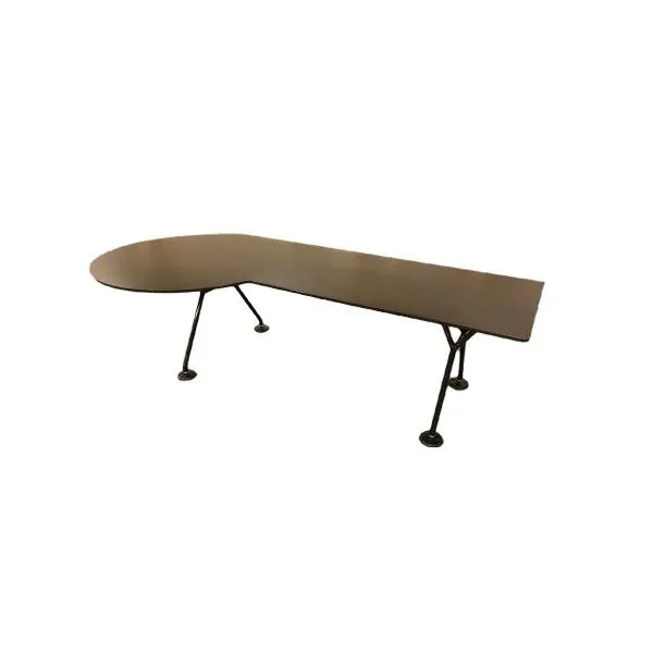 Nomos desk table in laminate and aluminum (black), Tecno 3