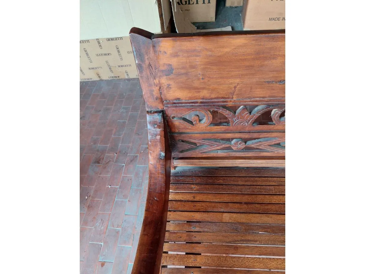 Panca Thai vintage in legno di teak ('900), 4