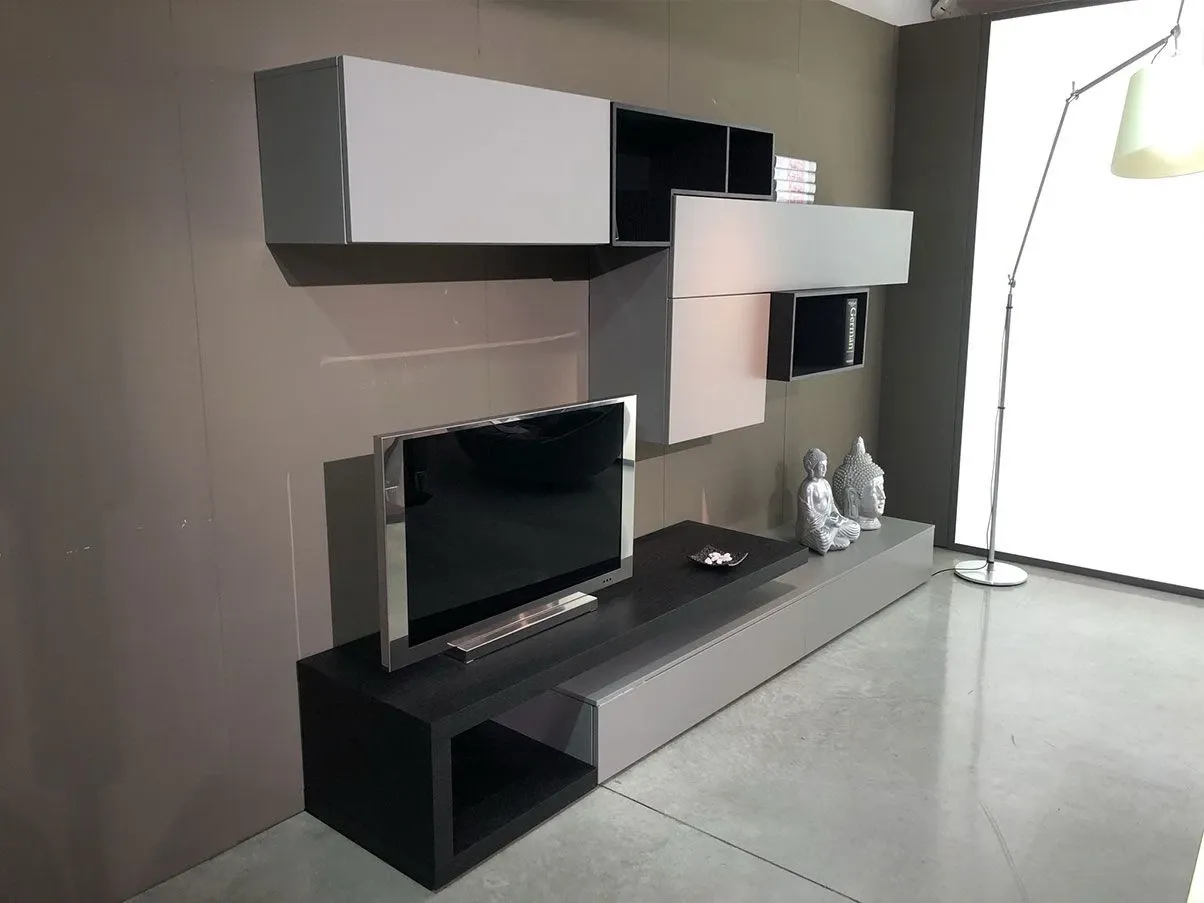 Lampo composition with hinged and flap doors, Sangiacomo 2
