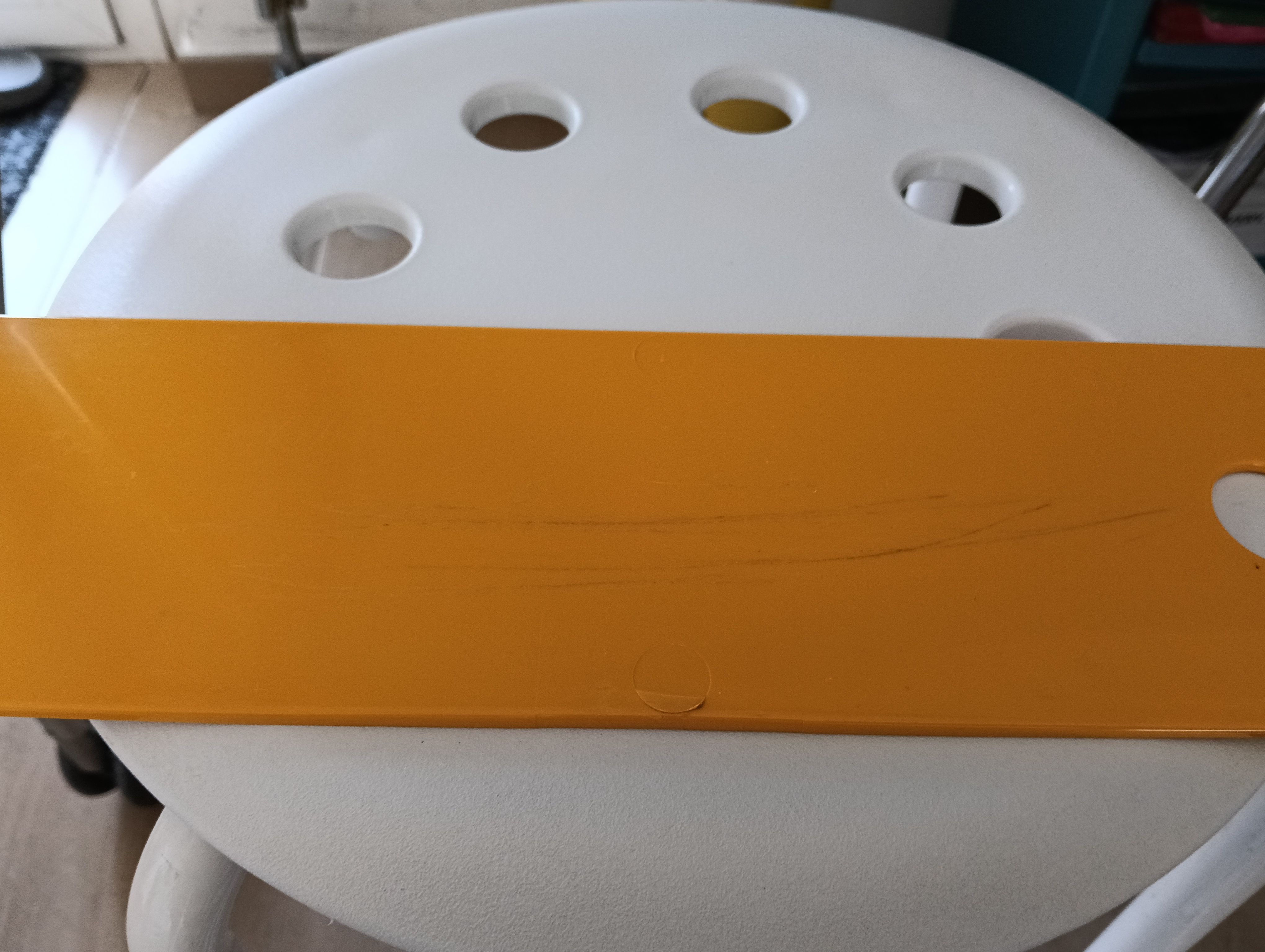 Gelber Rollcontainer von Joe Colombo (70er Jahre) Defects