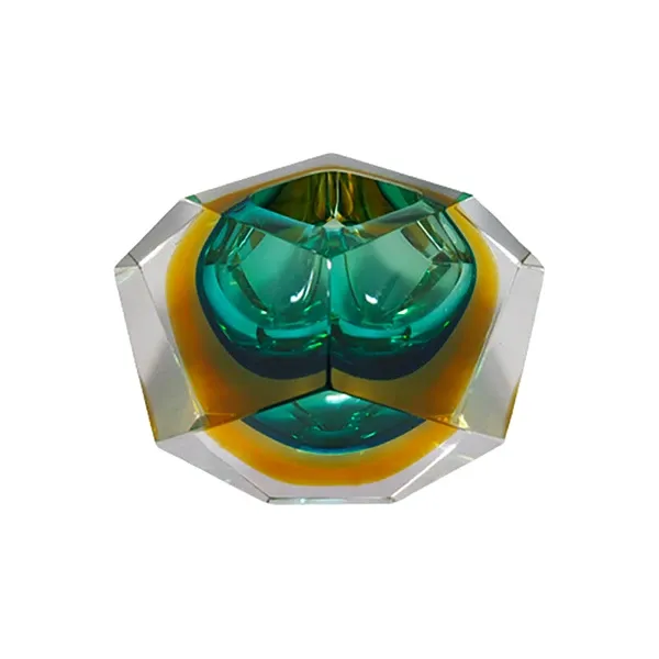 1960s Gorgeous Green Ashtray or Catchall by Flavio Poli for Seguso. Made in Italy image