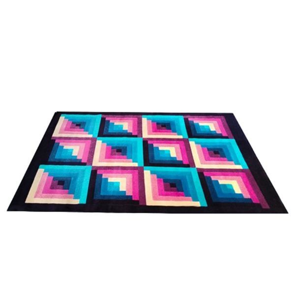 Italian geometric wool rug from the 1980s, Missoni image