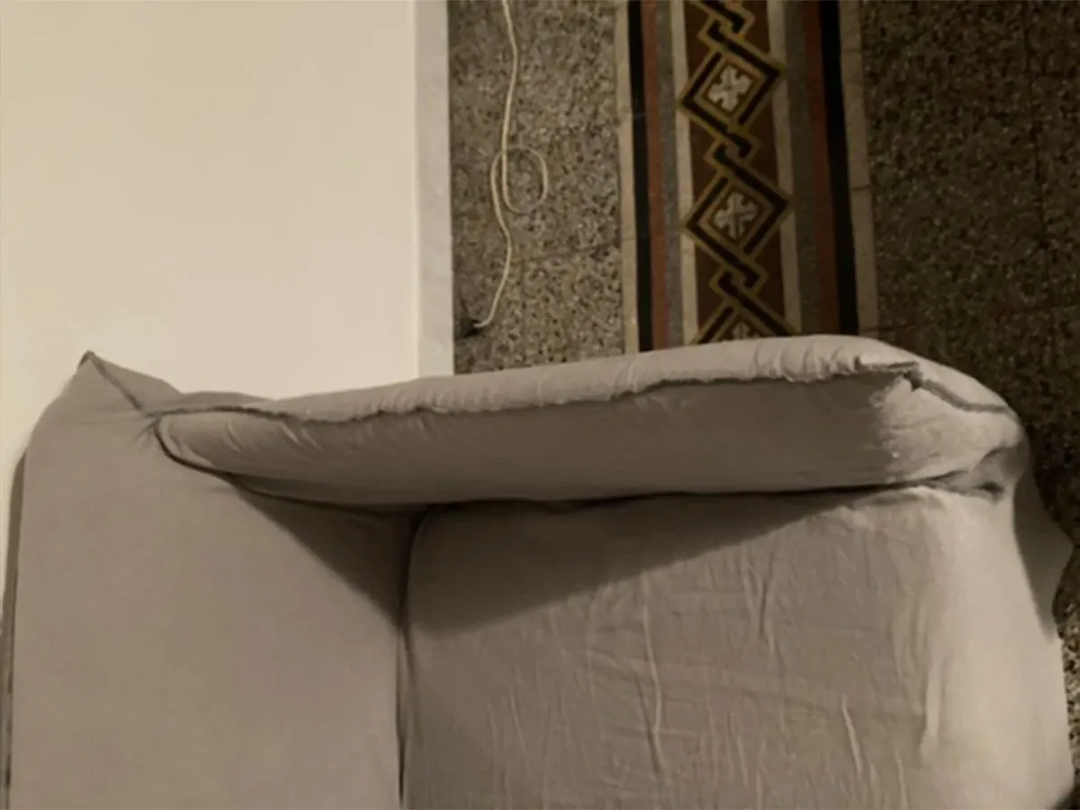 Ghost 3-seater sofa in removable linen (grey), Gervasoni 6