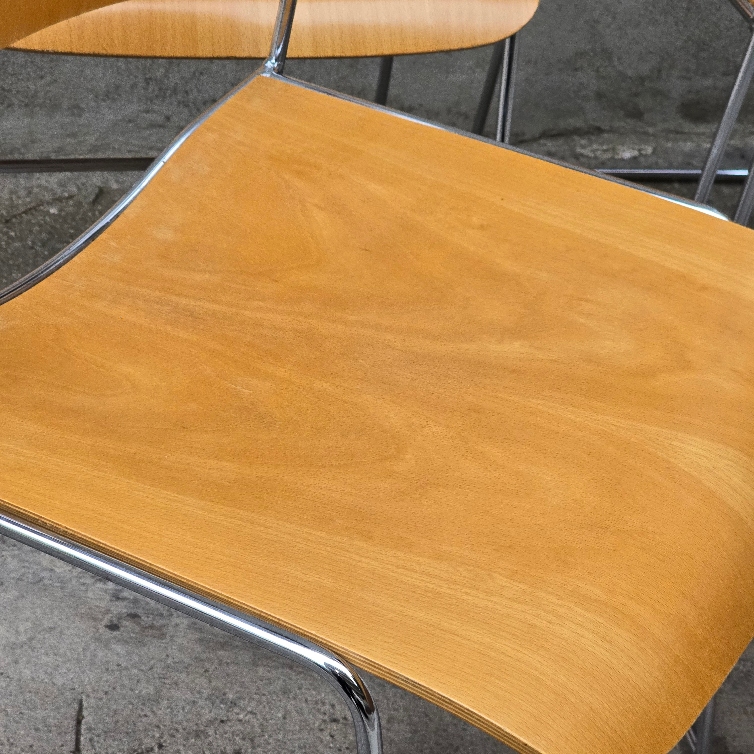 Set di 4 sedie in faggio curvato di David Rowland (anni '60) Defects