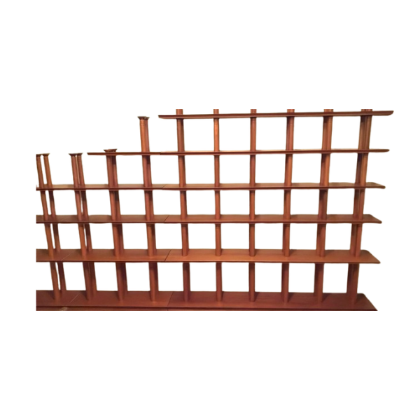 Librería modular de doble cara en madera maciza (años 90) image