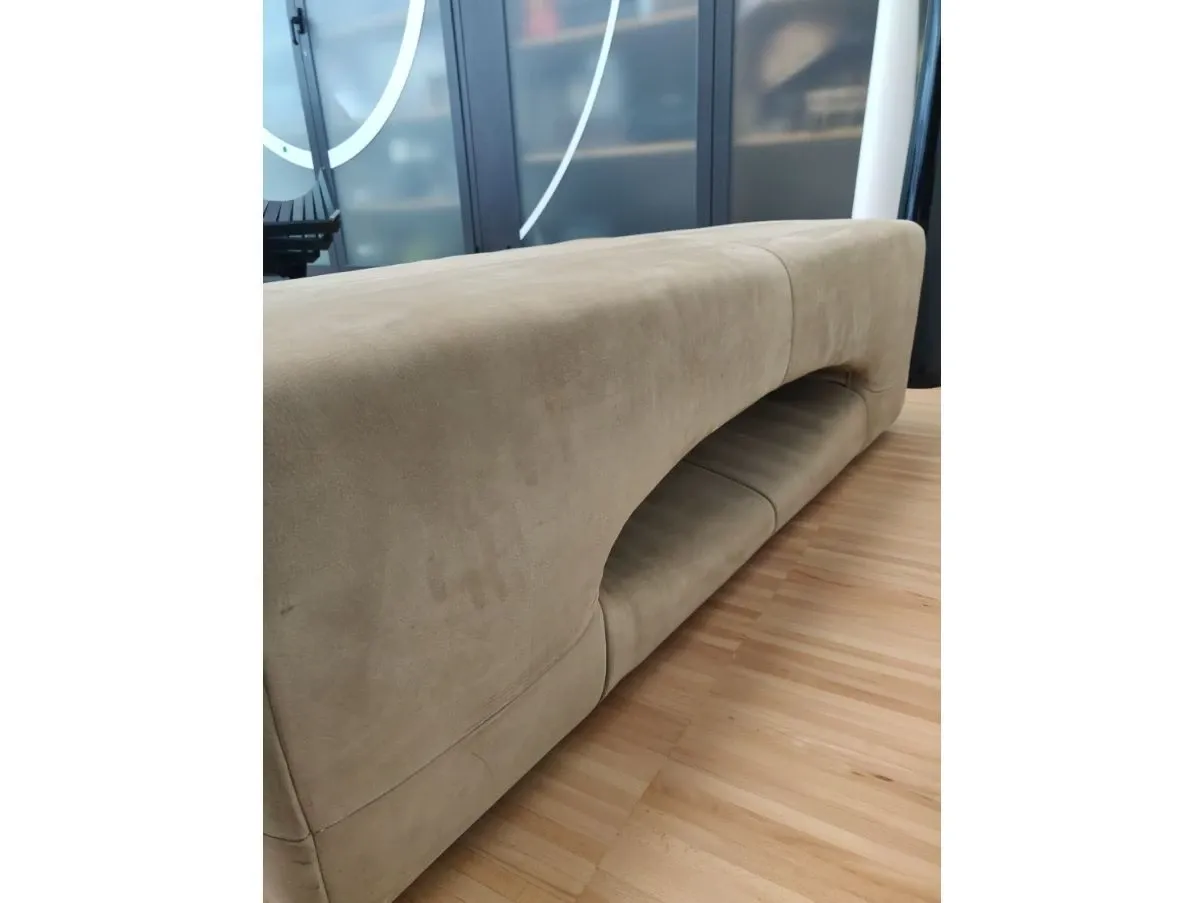 Pouf Sofa Hole sofa in beige leather, Darchittetura 3