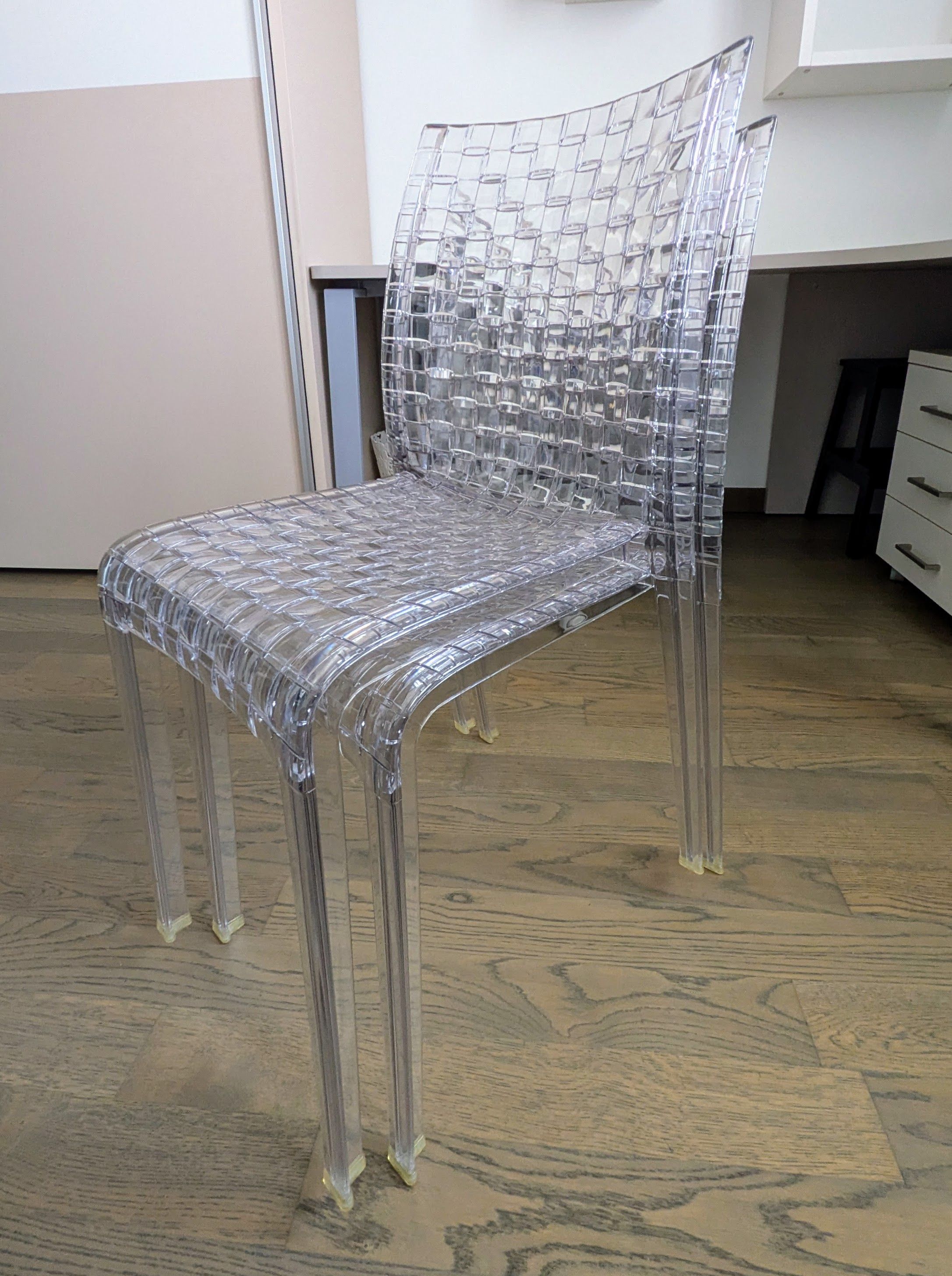 Set di 4 sedie Ami Ami (bianco/trasparente) Details