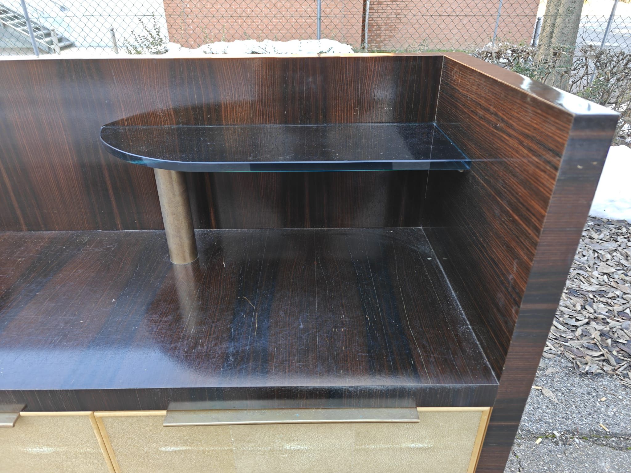 Meuble bar en bois d’ébène de Macassar des années 30 Optional9