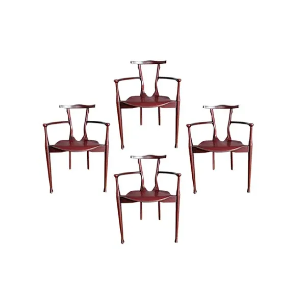 Set of 4 Gaulino armchairs in ash wood, Barcelona Design image