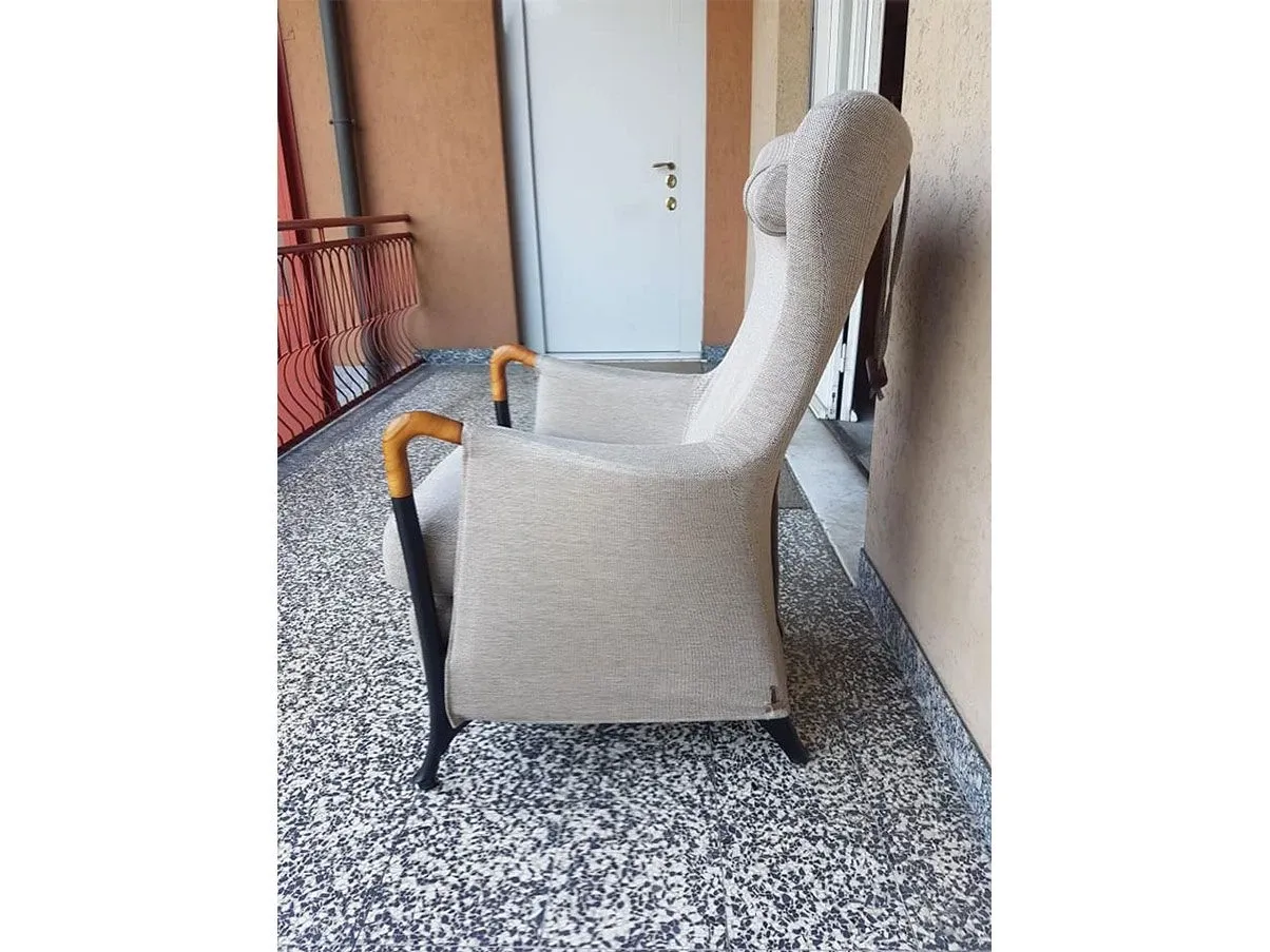 Bergère Progetti 63340 in fabric with headrest, Giorgetti 1
