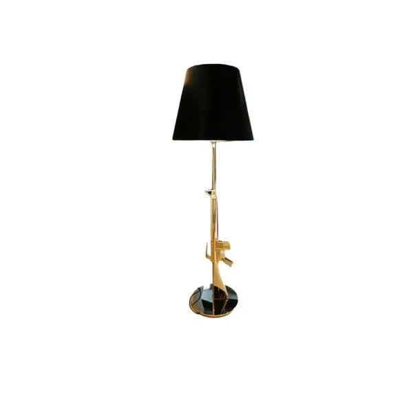 Gun Lounge floor lamp aluminum and paper (black), Flos image