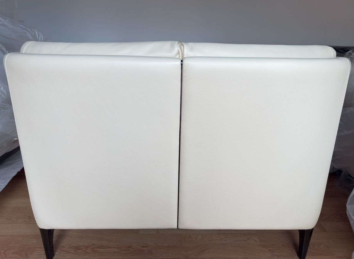 Poltrona Grantorino in pelle crema di Jean Marie Massaud, Poltrona Frau  Side