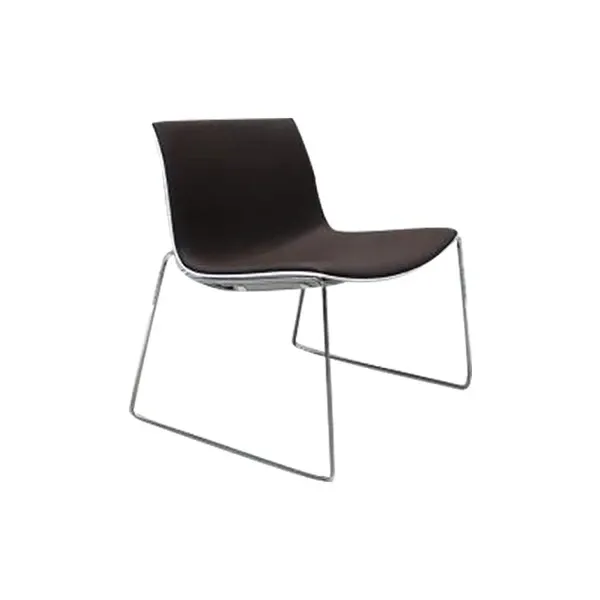 Catifa 53 chair in steel and fabric (brown) 