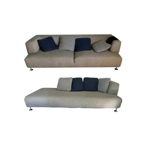 Set of 2 3-seater sofas with fabric upholstery, Acam image
