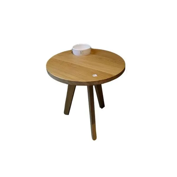 Socotra 50 coffee table in oak wood with bowl, Disegno Mobile image