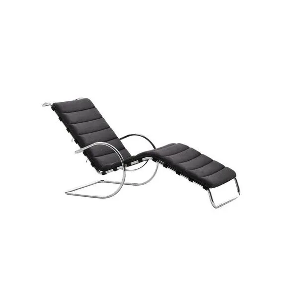 Chaise Longue MR di Mies van der Rohe in pelle (nero), Knoll image