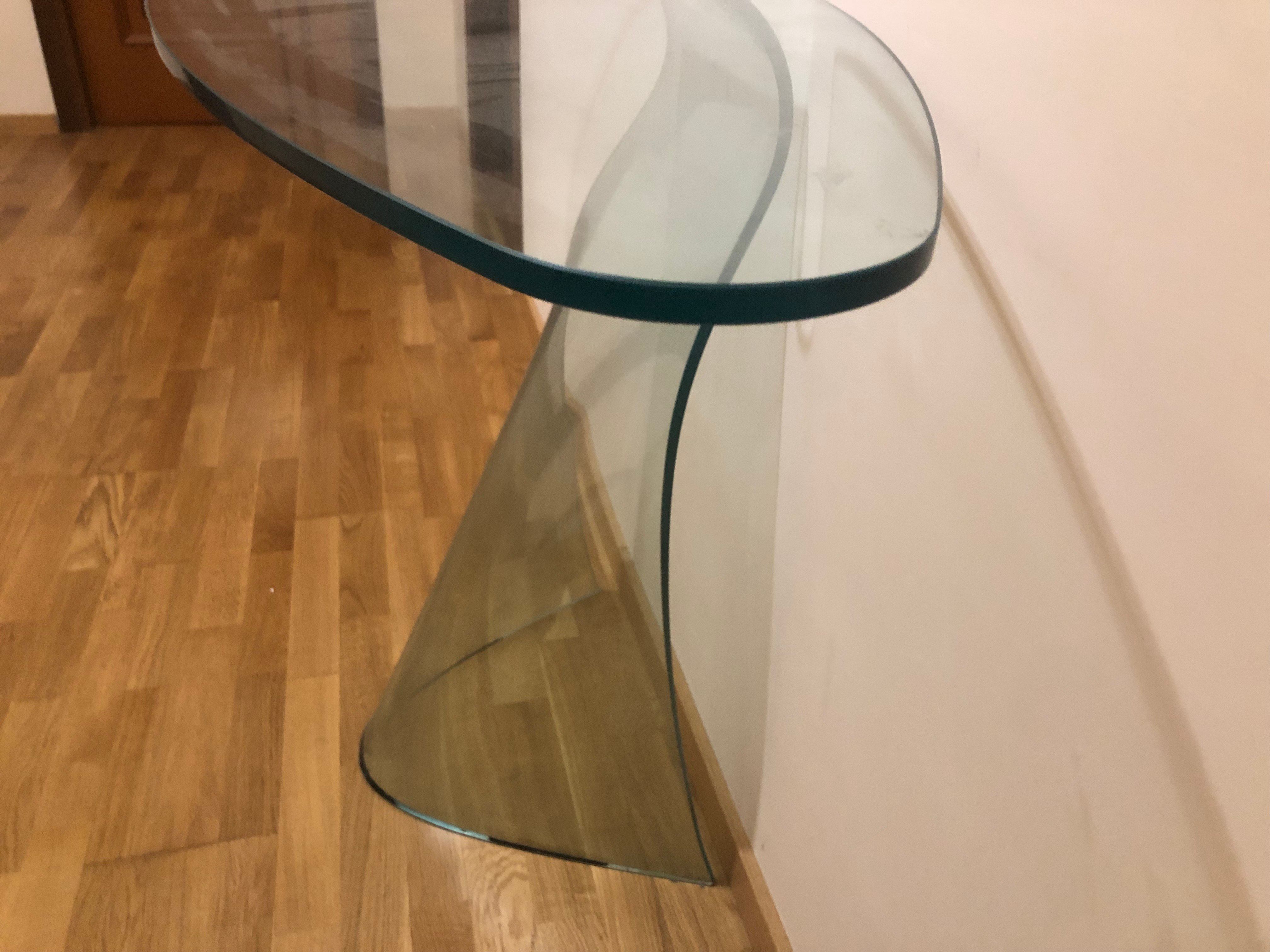 Dama console in tempered glass 5