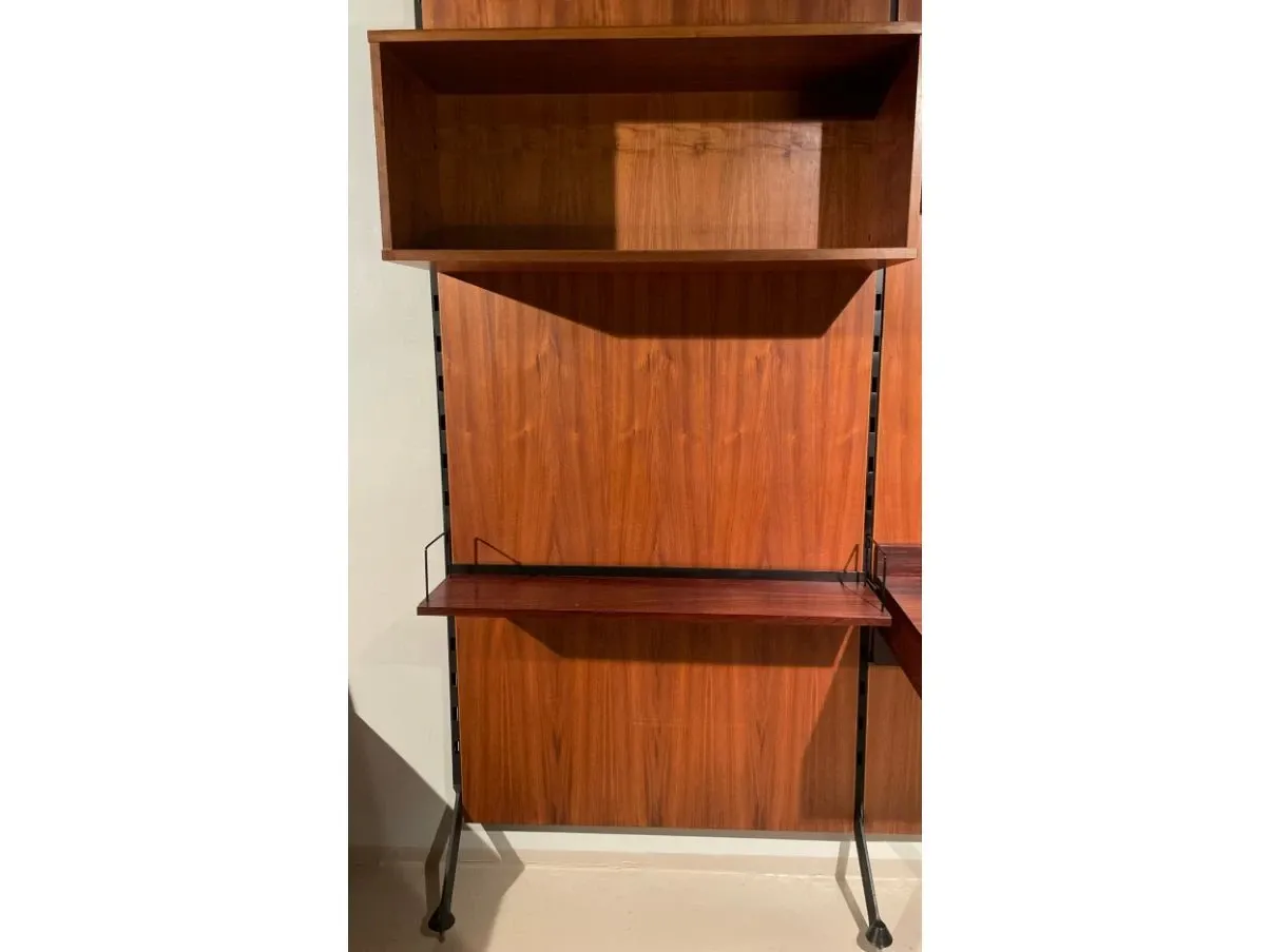 Set of 2 Urio modular bookcases in vintage teak (1960s) 3