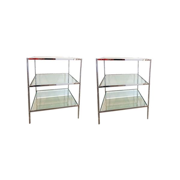 Set 2 Montecarlo T12 coffee tables with 3 shelves, Azucena image