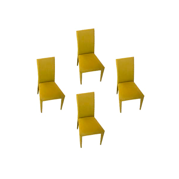 Set 4 sedie imbottite Anais in tessuto (verde), Calligaris image