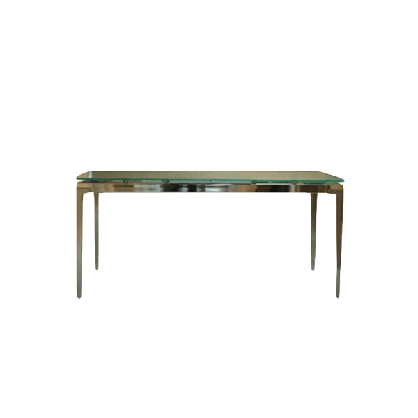 Extendable table Sirio glass and brushed aluminum, Bonaldo image