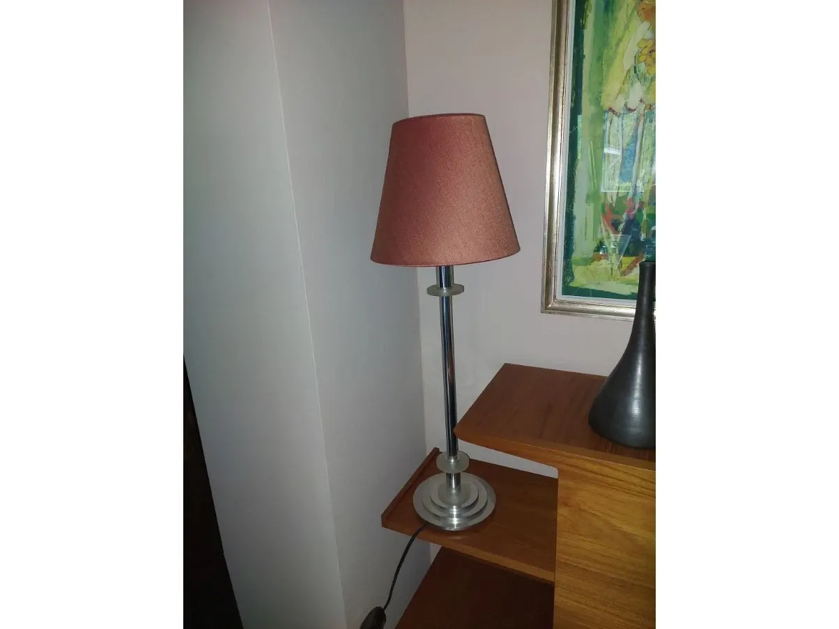 Lampada da tavolo Lunaris in tessuto rosso, Giorgetti 2