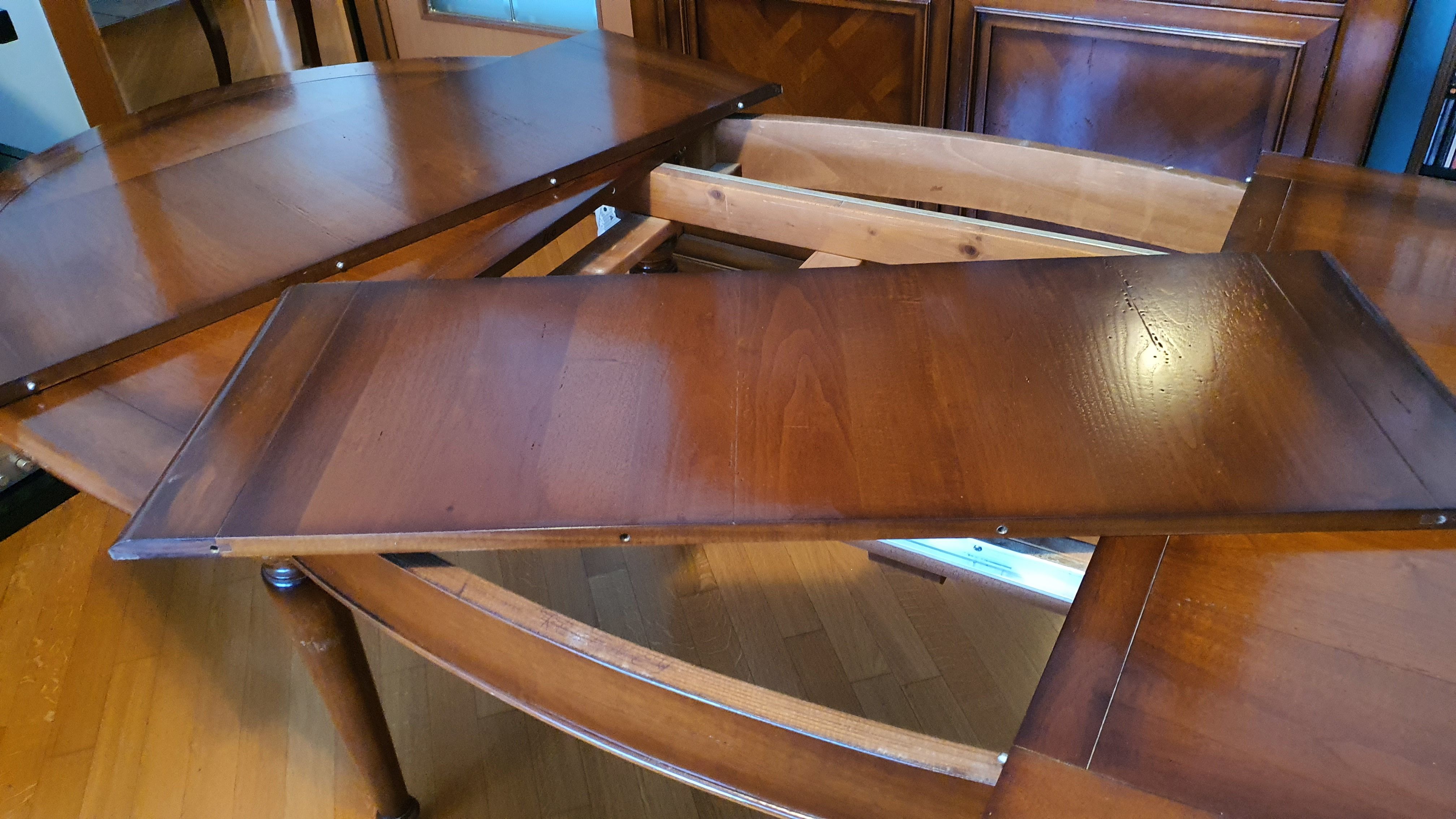Vintage Extendable Cherry Wood Dining Table Brand