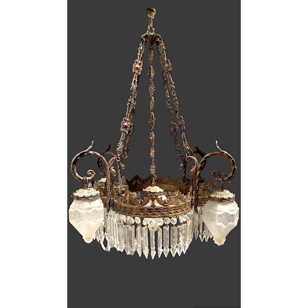 Antique bronze chandelier ('900s), image