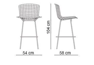 Set 2 sgabelli Bertoia, Knoll 3