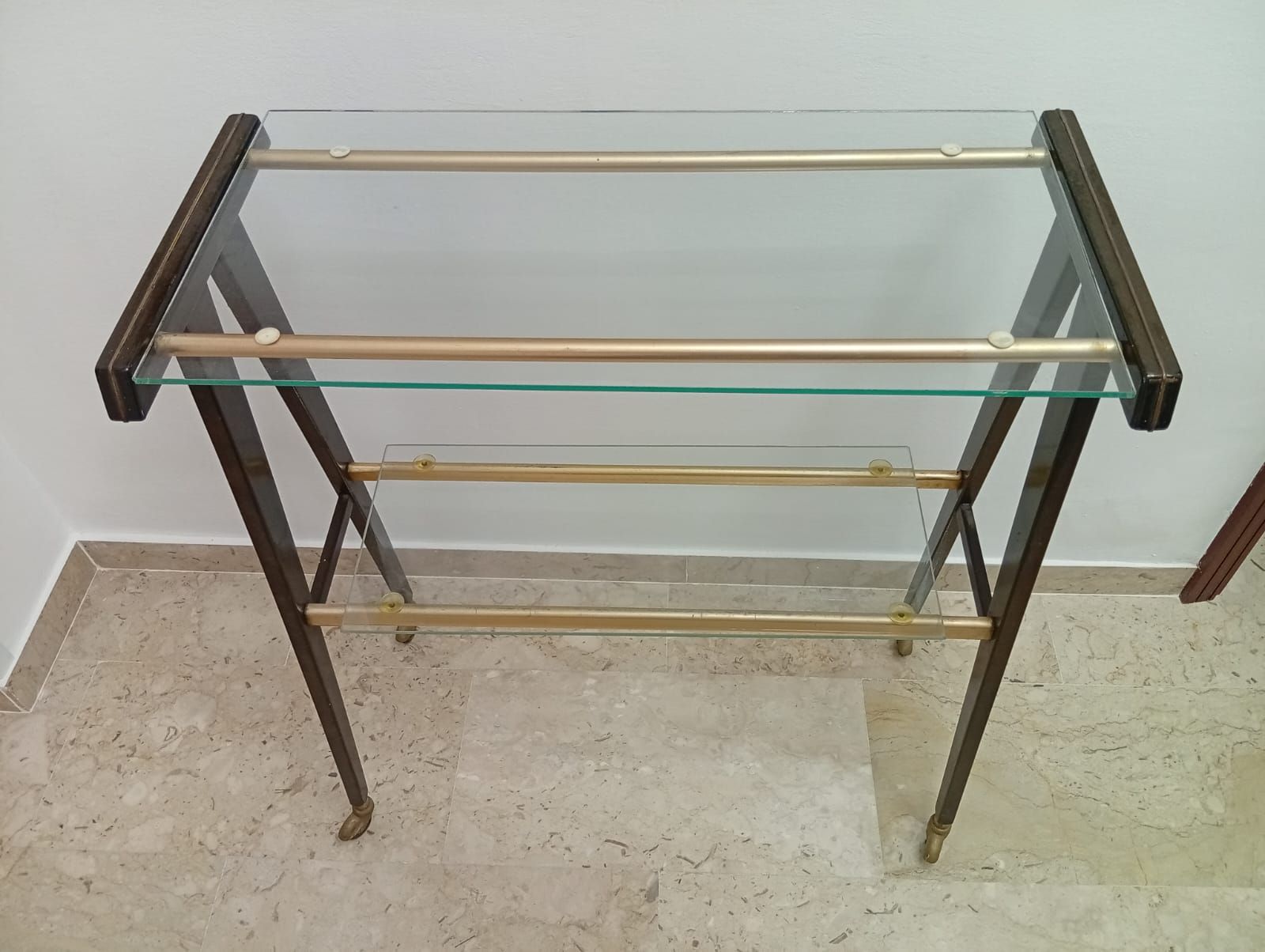 Carrello porta tv/bar Mid Century (anni '60) Brand