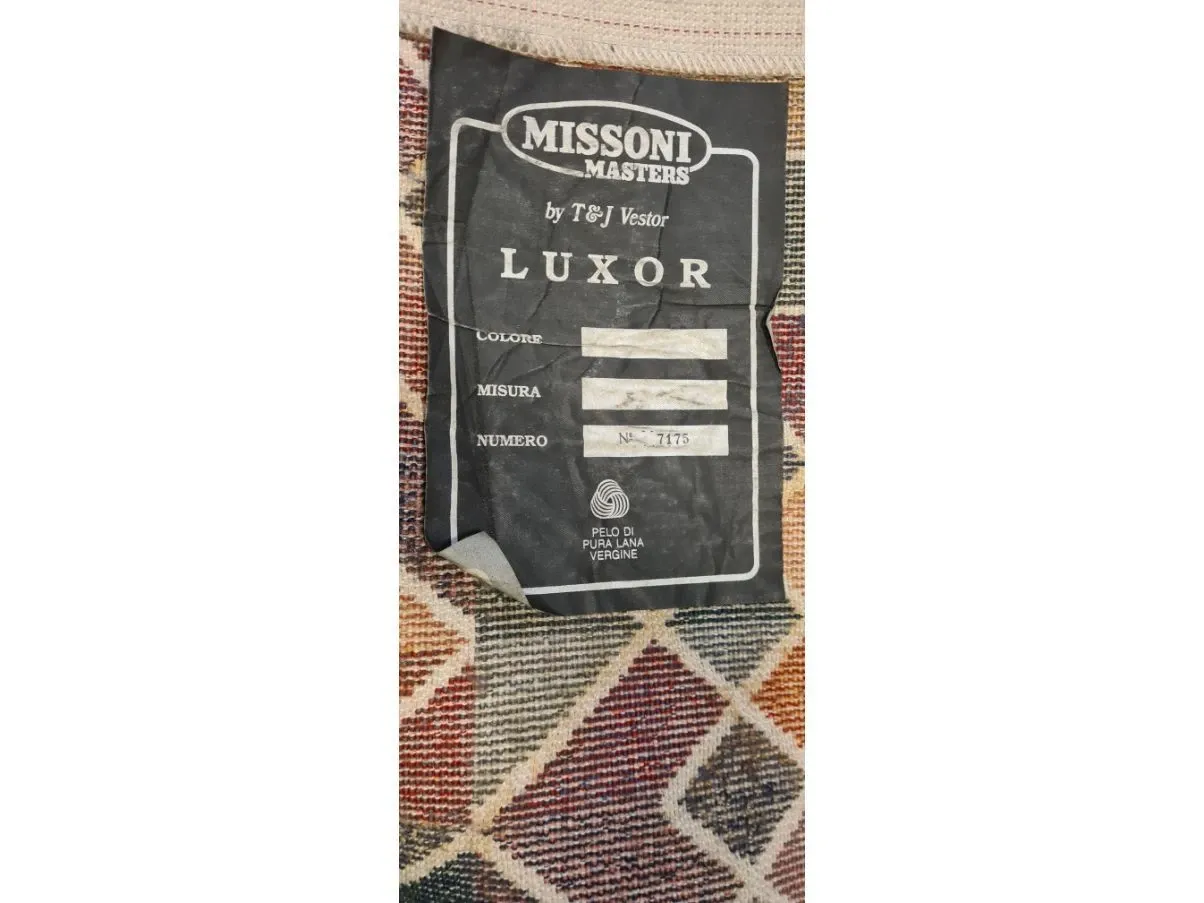 Luxor carpet in vintage multicolor wool (1980s) 1