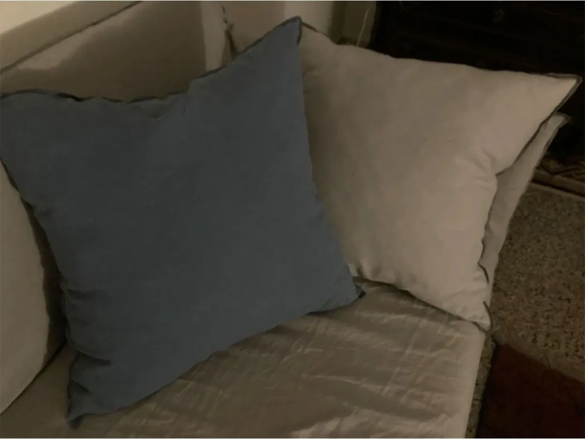 Ghost 3-seater sofa in removable linen (grey), Gervasoni 1