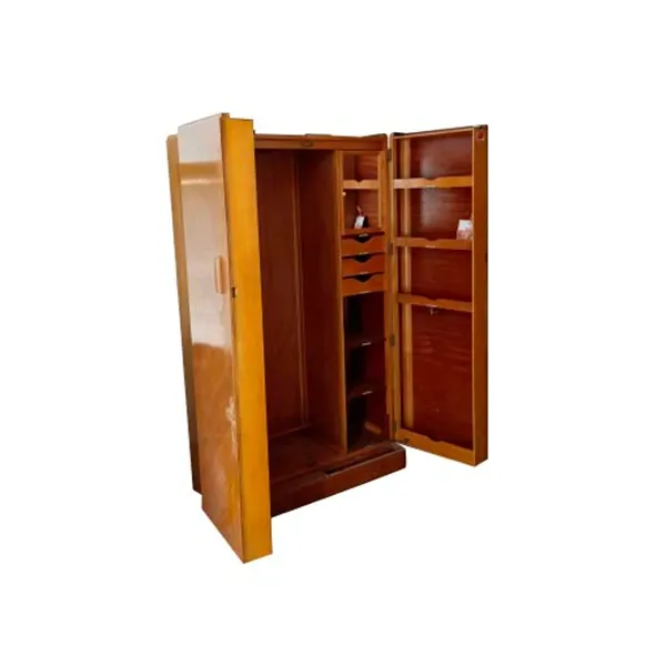 English vintage wardrobe in light wood (1930s), image