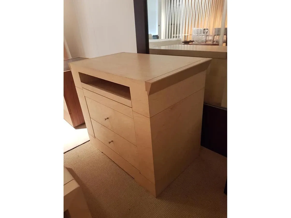 Oli bedside table with 2 drawers in maple wood, Giorgetti 2