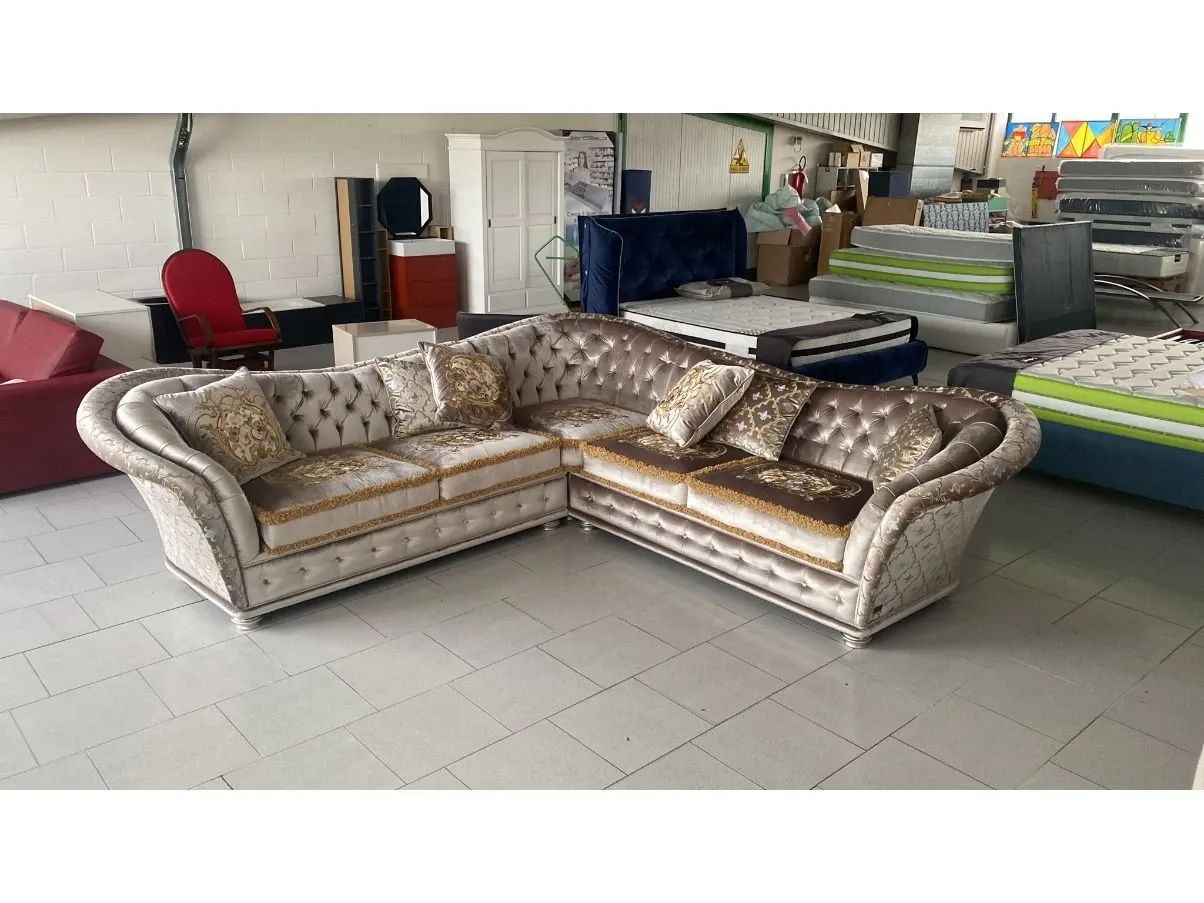 Principality of Monaco corner sofa with decorations, MD Work 1