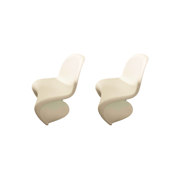 Set 2 iconiche Panton Chair S polipropilene (bianco), Vitra image