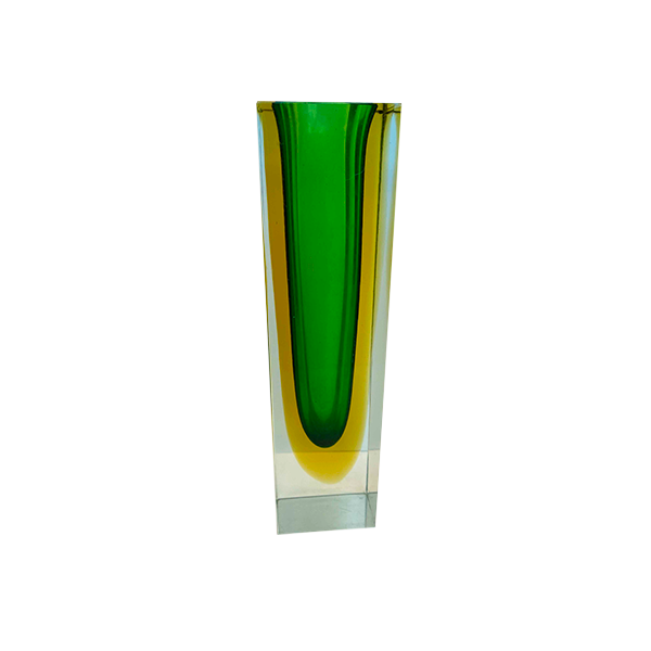 Vintage decorative vase in sommerso Murano glass image