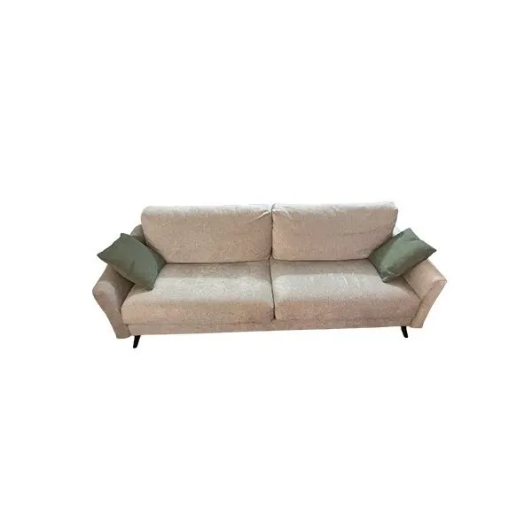 Soleil 3-seater sofa in gray fabric, Rigosalotti image