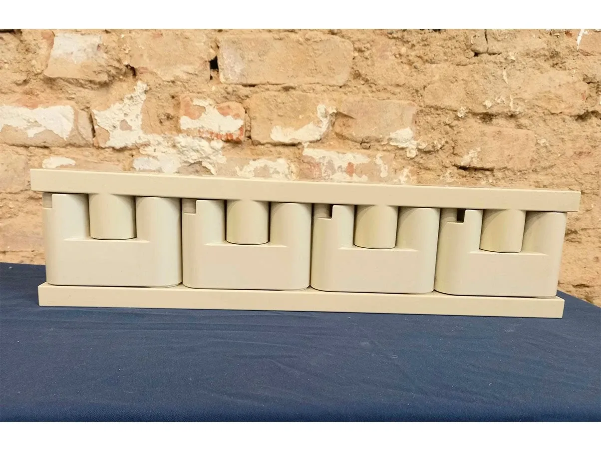 Vintage Wandgarderobe Minivip aus weißem ABS (70er Jahre) 2