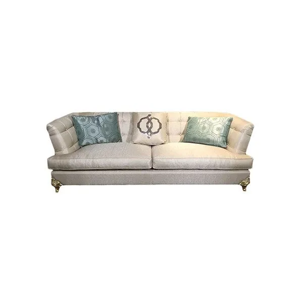 King 3 seater sofa with fabric cushions (white), Bruno Zampa image