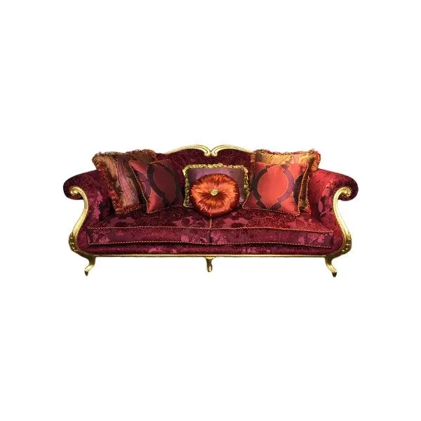 Valentino 3-seater sofa in velvet (bordeaux), Bruno Zampa image