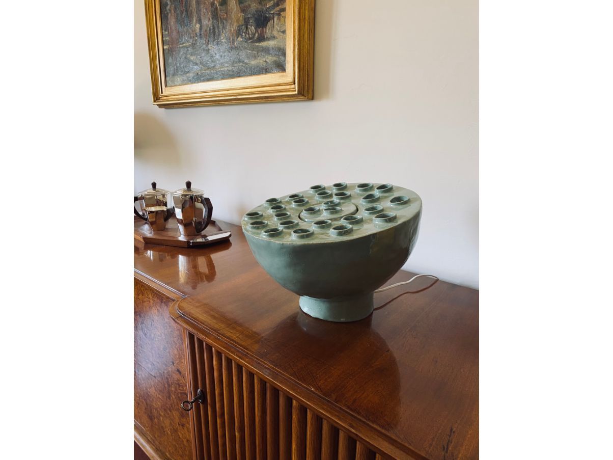 Lampada da tavolo in ceramica vintage (anni '80),   4