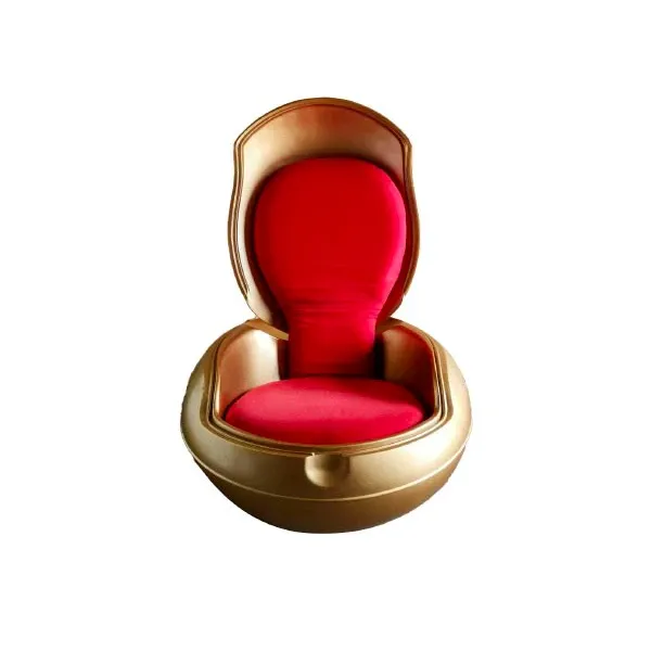 Foldable Egg Chair (red-gold), Ghyczy Novo image