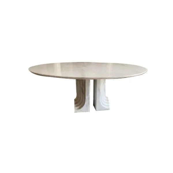 Vintage oval Samo marble table, Simon image