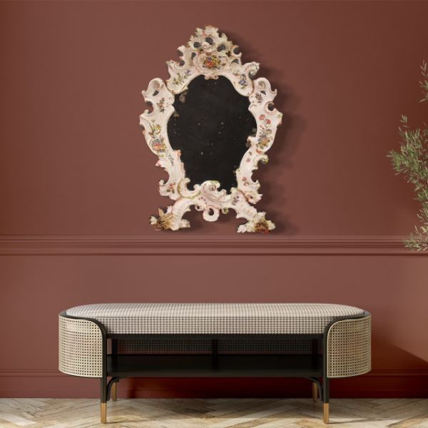 Enamelled ceramic mirror (20th century), image