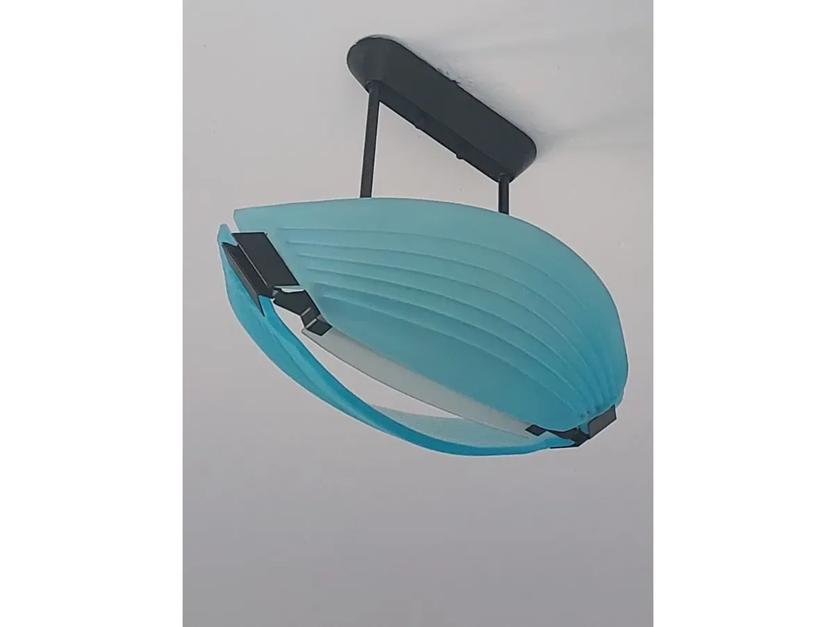 Türkise Glas Pendelleuchte 1