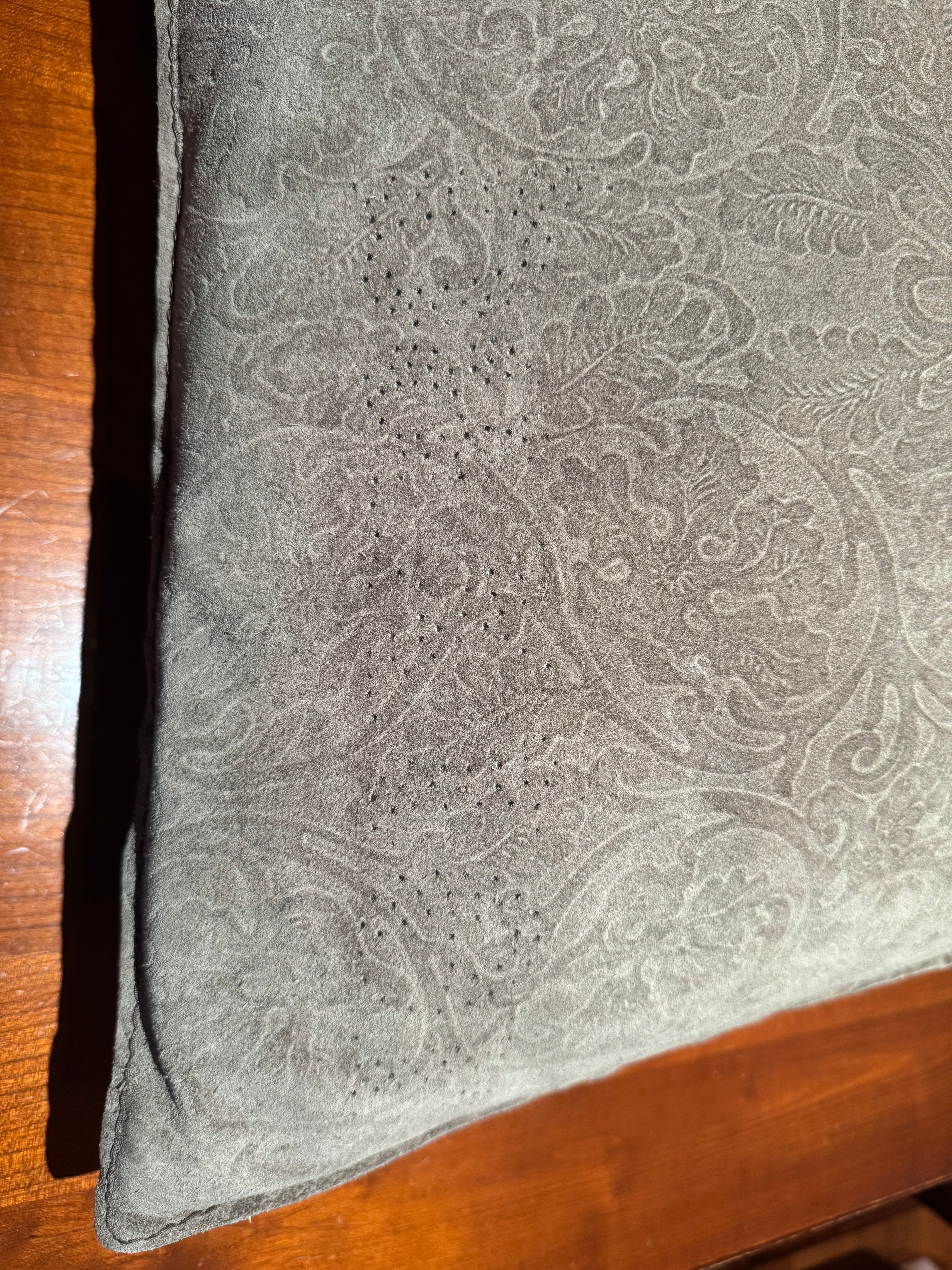 Coppia di cuscini in Nabuk tortora Brand