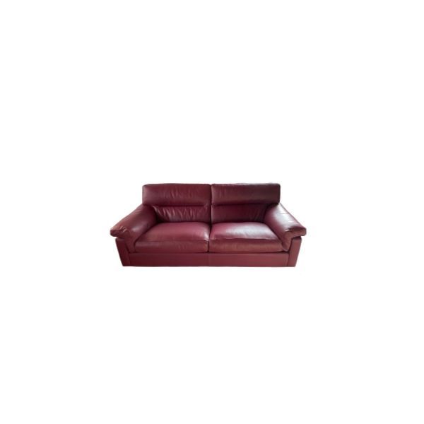 Burgundy leather sofa, Poltrona Frau image