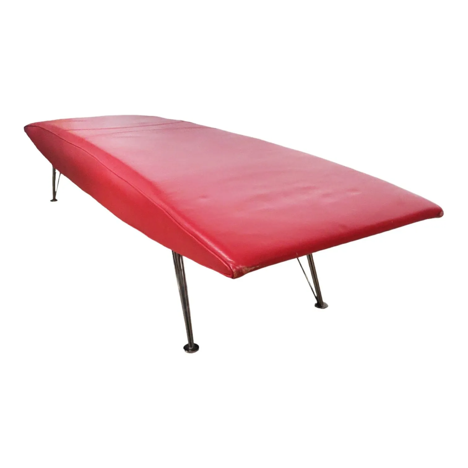 Plana bench in red leather, Moroso 